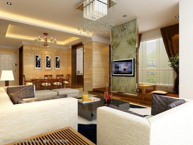 下载 电视机 沙发设计 客厅修饰 客厅模型 3d模型素材 室内装饰模型
